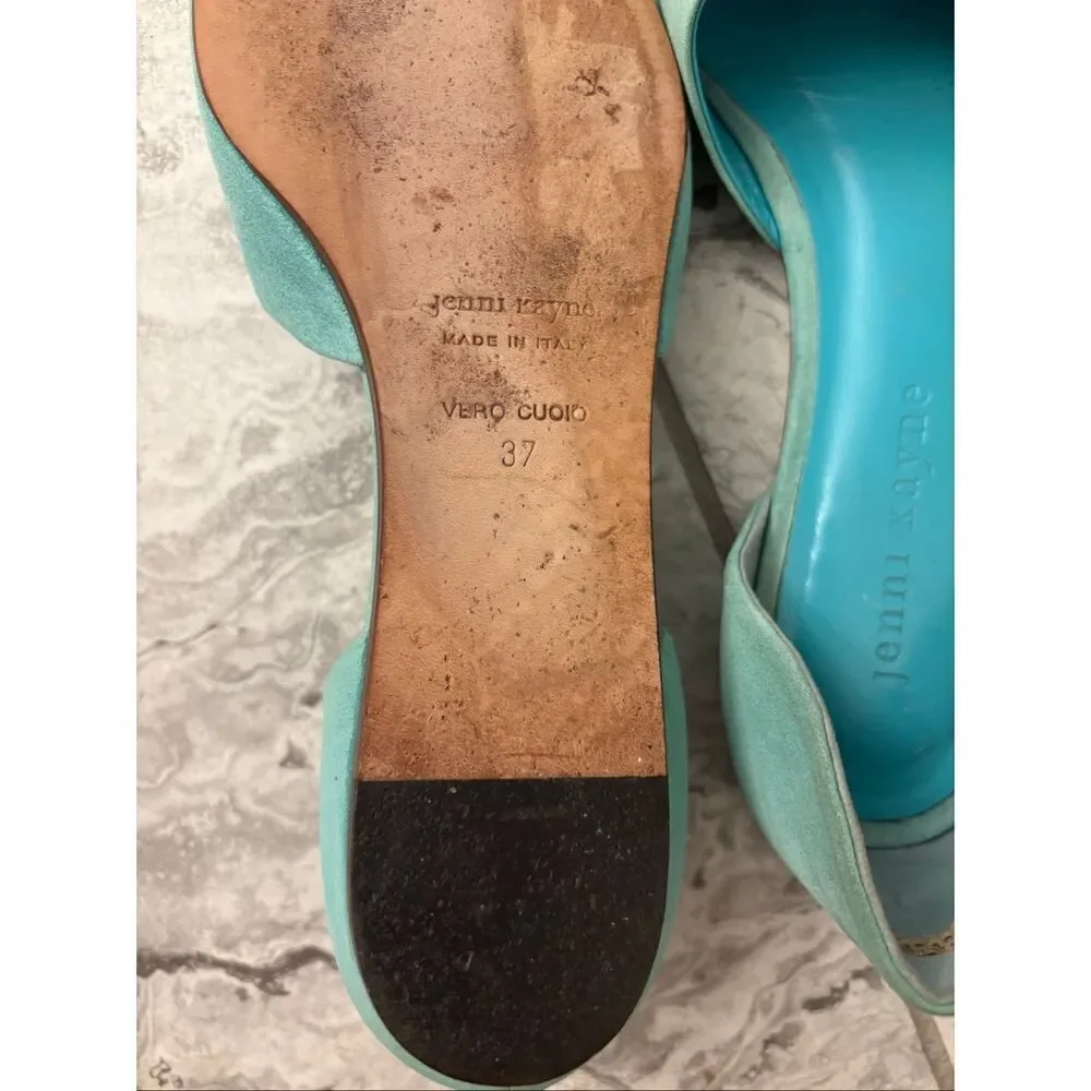 Jenni Kayne, D'Orsay suede Flat in sky, Sz 37 $495